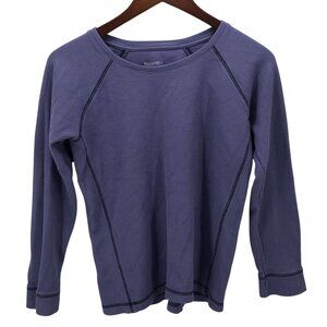 WinterSilks Womens Shirt Purple Crewneck Long Sleeve Top Base Layer Size Medium